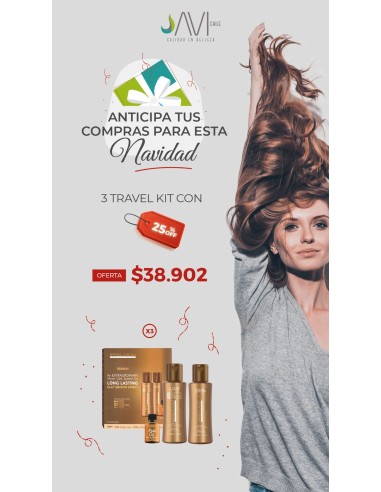 3 Travel Kit con 25 % de descuento Promo de Navidad